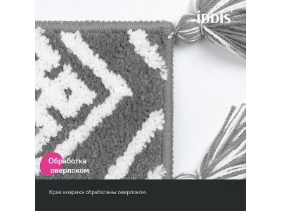 Коврик для ванной комнаты 50x80 микрофибра серый IDDIS Décor (DT01P58i12)