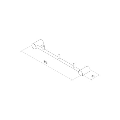 Планка на 3 крючка IDDIS Petite нержавеющая сталь, золото матовое (PETG0S3i41)