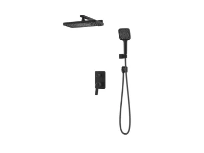 Встраиваемая система с тропическим и ручным душем, матовый черный, Parker, IDDIS, PARBL02i67