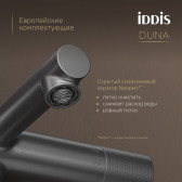 Душевая система IDDIS Duna с тропическим душем, изливом и термостатом, графит матовый (DUNGMSTi06)