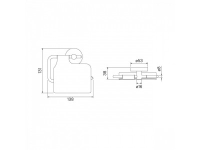 Держатель для туалетной бумаги с крышкой IDDIS Sena сплав металлов (SENSSC0i43)