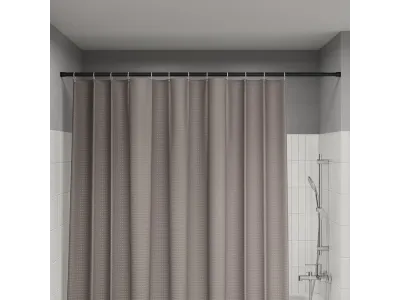 Карниз для ванной комнаты IDDIS Elegante 110-200 см, черный матовый (SRB0120i14)