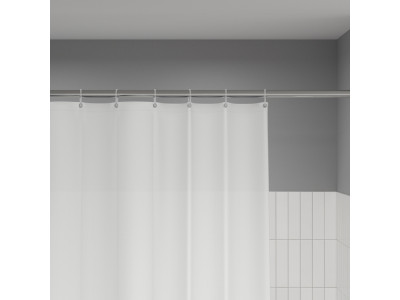 Штора для ванной IDDIS Бэйс (Base) 200x180 см, полиэстер, белый (BS08P18i11)