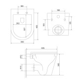 Подвесной безободковый унитаз IDDIS Axes
