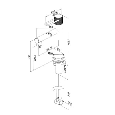 Смеситель для умывальника IDDIS Duna графит матовый (DUNGM00i01)
