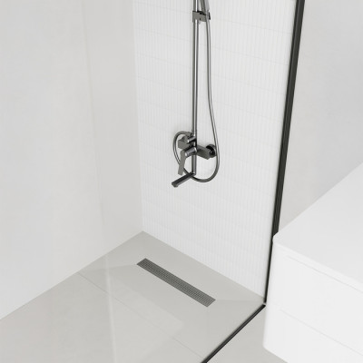 Лоток душевой IDDIS Perfex сифон 360, комбинированный затвор, перфор. решетка, 500мм, графит (975B5GM20DZ)