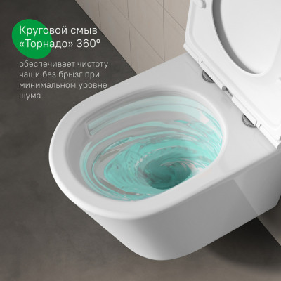 Подвесной безободковый унитаз IDDIS Ray
