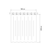 Штора IDDIS для ванной комнаты, 180*200см, Полиэстер (B68P218i11)
