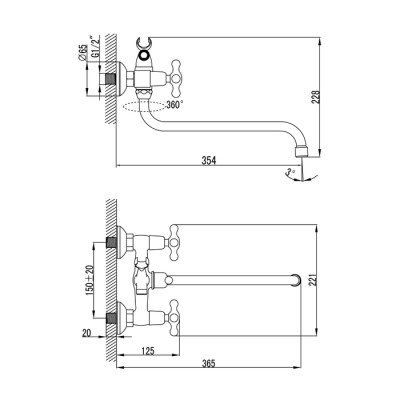 Смеситель для ванны IDDIS Jeals JE2SBL0i10
