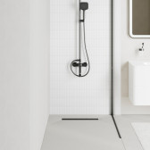 Лоток душевой IDDIS Perfex сифон 360, комбинированный затвор, перфор. решетка, 500мм, графит (975B5GM20DZ)