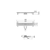Лоток душевой, сифон 360, комбинированный затвор, перфорированная решетка, 600мм, хром, IDDIS, 975B6SB20DZ
