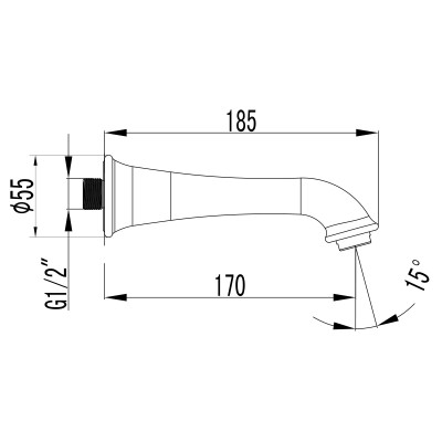 Излив для ванны Lemark (LM4781G)