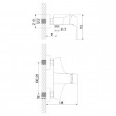 Смеситель для душа Lemark Unit (LM4503C)