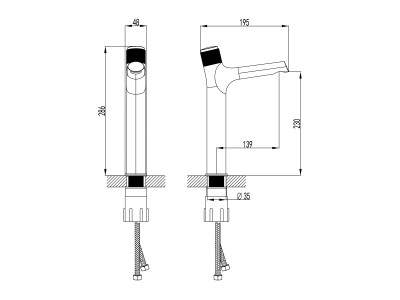 Смеситель для раковины Lemark Project, кнопочный (LM4679C)