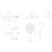 Смеситель Lemark Ladoga для ванны (LMF-0722B-BL)