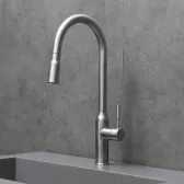 Смеситель Lemark Expert для кухни с вытягивающимся поворотным изливом (LM5086S)