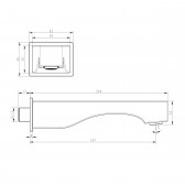Излив для ванны встраиваемый Lemark (LM7281BL)