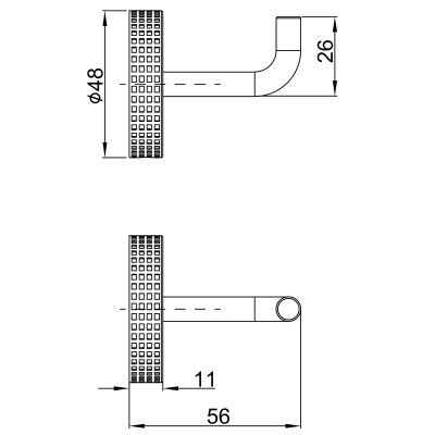 Крючок для полотенец Lemark BELUGA, сталь, графит (LMA-8011S1-GM)