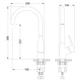 Смеситель для кухни Lemark LINARA с высоким поворотным изливом, цвет: жасмин (LM0405PJS)