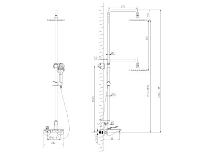 Душевая программа для ванны Lemark Bellario (LM6862C)