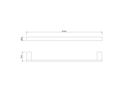 Полотенцедержатель Lemark SMOOTH LINE одинарный, хром (9781022)