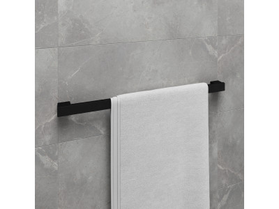 Полотенцедержатель Lemark SMOOTH LINE одинарный, чёрный матовый (9782023)