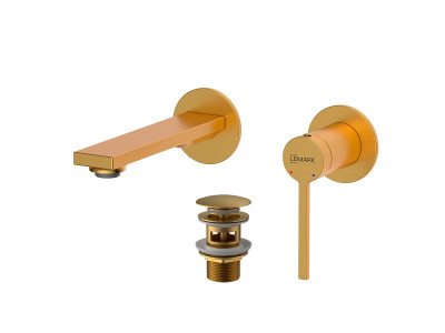 Смеситель Lemark Valday для раковины, встраиваемый (LMF-8133B-BRG)