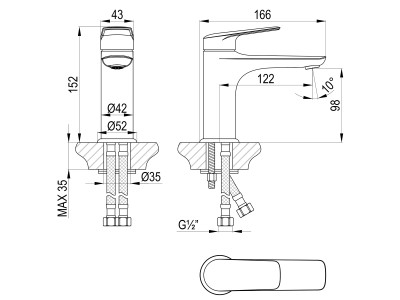 Смеситель Lemark Verba для раковины (LM11406C)