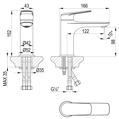 Смеситель Lemark Verba для раковины (LM11406C)