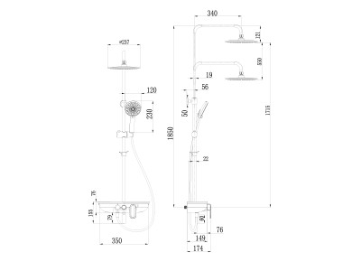 Смеситель для ванны и душа Lemark Tropic (LM7012BL)