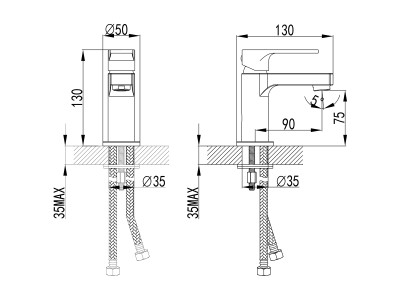 Смеситель для раковины Lemark Plus Grace (LM1506C)