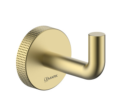 Крючок для полотенец Lemark BELUGA, сталь, брашированное светлое золото (LMA-8011S1-BRLG)