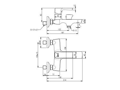 Смеситель для ванны Lemark Ursus (LM7214BL)