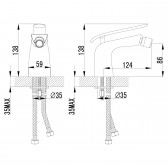 Смеситель для биде Lemark Melange (LM4908CW)