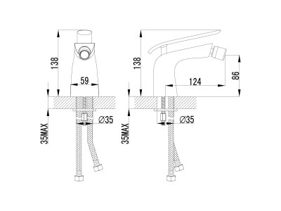 Смеситель для биде Lemark Melange (LM4908CW)