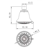 Лейка Lemark для верхнего душа 3-функциональная (LM8043C)