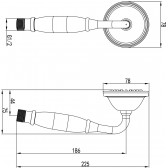 Лейка душевая Lemark 1-функциональная (LM8007B)