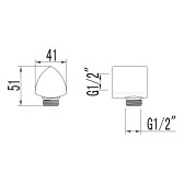 Подключение для душевого шланга Lemark (LM3583C)