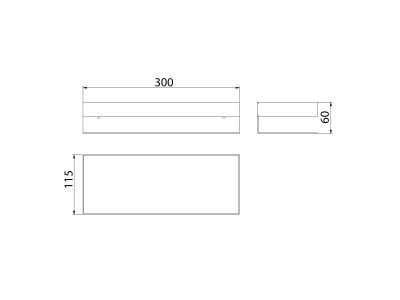 Полка для душа прямая Lemark SHELF LINE 300 мм из нерж. стали с крючками, графит (9776051)
