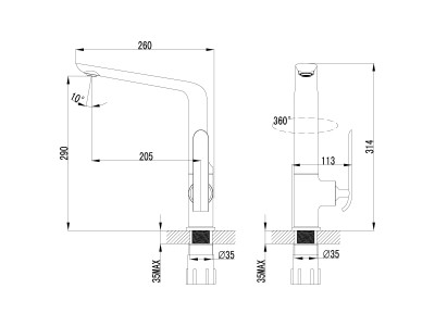 Смеситель для кухонной мойки Lemark Melange (LM4905CW)