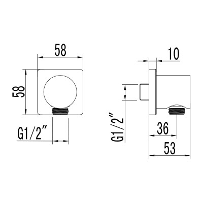 Подключение для душевого шланга Lemark для LM3722MW, LM3729MW (LM3783MW)