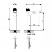 Смеситель для раковины Lemark Project, кнопочный (LM4679C)