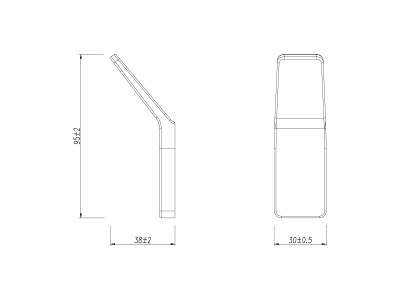 Крючок одинарный Lemark SMOOTH LINE для полотенец и халатов, графит (9716003)
