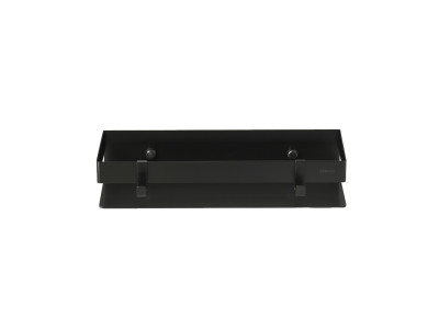 Полка для душа прямая Lemark SHELF LINE 300 мм из нерж. стали с крючками, черный (9772050)