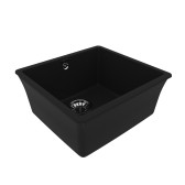 Кухонная мойка Lemark SINARA 440-U подстольного монтажа из кварцгранита цвет: Антрацит  (9910067)