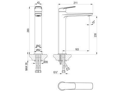 Смеситель Lemark Verba для раковины (LM11409C)
