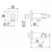 Подключение для душевого шланга Lemark (LM7885C)