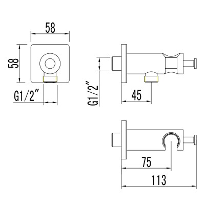 Подключение для душевого шланга Lemark (LM7885C)