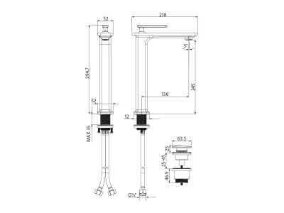 Смеситель Lemark для раковины Mista (LM6409WG)