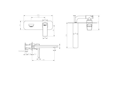 Смеситель для раковины Lemark Ursus (LM7226BL)